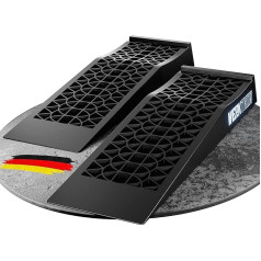 WERKTHOR Car Ramp Extra Flat – [Set of 2] Car Ramp [<5T] – Heavy Duty Ramp Car for Sports Cars & Lowered Vehicles – 2 x Lowering Ramps Car