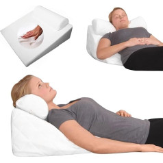 Orthopedic Gel foam REFLUX Pillows Gel wedge Pillow Neck cushion with Neck support pillow Neck roll pillow 65 x 60 x 32 cm wedge pillow soft soft pillow for Reading + Television