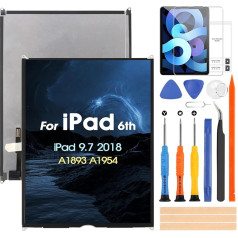 LCD Display for iPad 6th Gen Replacement Screen for iPad 2018 A1893 A1954 9.7 LCD Panel with Repair Tools (No Touch Screen)