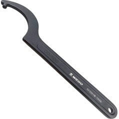 WEDO C Hook Wrench Collet Chuck, C Hook Wrench, 40 Chrome Steel, 52-55 mm, Length 207 mm, C-Shaped Wrench, Slot Nut Wrench, for Tightening or Loosening Nuts, DIN 1810