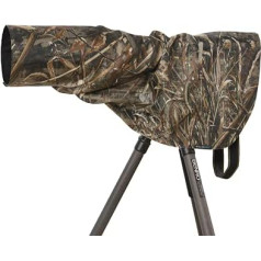 ROLANPRO L Size Rain Cover Raincoat for Telephoto Lens Rain Cover Lens Raincoat Camouflage Guns Clothes 90cm Length 800mm f/5.6 Lens Usable Thicker Grass Waterproof