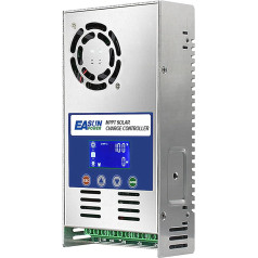 POWLAND 60A MPPT Solar Charge Controller 12V 24V 36V 48V Car Detection, Max 180Vdc PV Voc, LCD Backlight, Solar Charge for GEL/SEL/FLD/USER Lithium Battery