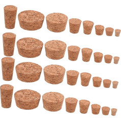 NOLITOY 80 Stück Teiliges Kegelförmiger Korken aus Robustem Naturkork Vielseitige Flaschenkorken Verschließen von Flaschen und Bastelgefäßen Widerstandsfähig und Formbeständig