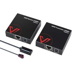 AV Access HDMI Extender FullHD1080p @ 60Hz up to 50 m, HDMI Balun over Single Cat5e/6a/7, PoE Function, IR Control, Plug and Play, EQ Switch for 30 M/50 M Cable (HDEX40-L)