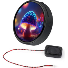 Waveshare ESP32-S3 1.75 inch AMOLED Round Touch Display Development Board (with Case, No GPS), 32-Bit LX7 2-Core Processor, 466 x 466, QSPI Interface, Dual Digital Microphones Array, ESP32 with