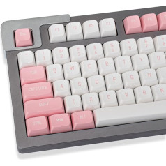 Pink White Keycaps Doubleshot MSA Profile 150 Keys Custom Keycaps for Cherry MX Gateron Kailh Box Switches Mechanical Gaming Keyboard