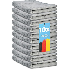 limpando 10 x Tea Towels and Kitchen Towels (40 x 65 cm) – Cleaning Cloths for Glass, Cutlery, Plates and Kitchen – Microfibre Drying Cloth/Tea Towels – Absorbent and Quick Drying | Kitchen Towels