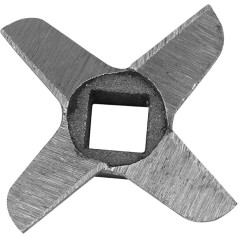Dioche Meat Grinder Knife Size 8, Cross-shaped Professional Steel Meat Grinder Knife Part