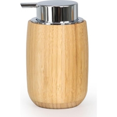 Asashizen Bamboo Soap Dispenser, Natural Material, Easy to Fill Liquid Hand Soap Dispenser for Essential Oil, Lotion Dispenser with Pump for Home, Kitchen