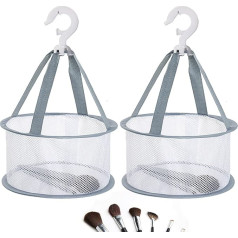 Oycjinxuan Laundry Basket Without Pegs, Mesh Design, Clothes Line Storage Bag, Windproof Hook, Laundry Bag, Reusable Clothes Pegs for Clothesline with Bag for Home and