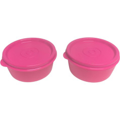Tupperware Smidgets Container Small Mini 90 ml with Lid 90 ml Pack of 2 Smidgets Gnome (Pink 2 x 90 ml)