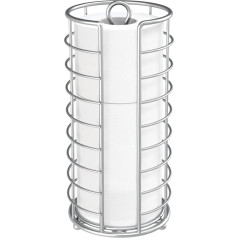 Kerisgo Toilet Paper Holder Stand, Freestanding Bathroom Toilet Paper Organiser, Mega Roll Toilet Paper Holder for Undersink, Vanity, Cabinet Shelf (Silver)