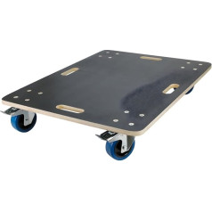 ECD Germany Transport Roller with 2 x Parking Brakes 60 x 80 cm up to 800 kg Screen Printing Plate - PP Wheels Rolling Board Furniture Roller Transport Aid for Moving Furniture Transport Furniture Dog