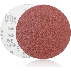 SenmaiTools Sandpaper 400 mm Velcro 5 x 40 60 80 120 180 240 Grit Sanding Discs Suitable for Disc Sanders, Wall Sanders and Random Orbital Sanders (Pack of 30)