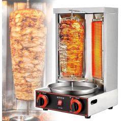 Eastnmythet Shawarma Machine, Doner Kebab Machine, Gas Gyros Rotisserie Grill, Vertical Broiler Gyro Meat Rotisserie for Kitchen Commercial Restaurant