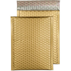Blake Purely Packaging C5+ 250 x 180 mm Matt Metallic Padded Bubble Envelopes Peel & Seal (MTMG250) Metallic Gold - Pack of 100