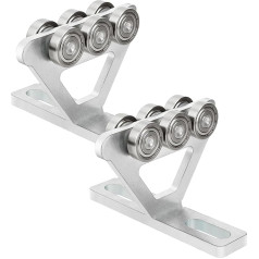 2 x 6 Wheel Rolling Cart Stainless Steel Quiet Beam Lifting Trolley or Industrial Roller for Use 1.9