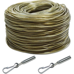 Tarpaulin Rope 8 mm with 8 Rope End Fasteners with Simplex Hooks 30 m