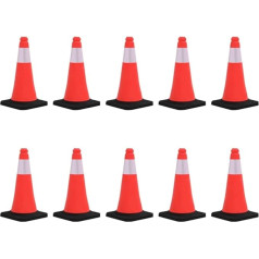 vidaXL Reflective Traffic Cones with Heavy Base Pack of 10. 50 cm