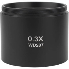 WD165 Microscope Accessory Kit 0.3X 0.5X 0.7X 1X 1.5X 2.0X Auxiliary Barlow Lens Thread M48mm for Zoom Stereo Binocular, Trinocular Microscope Microscopic Slides (Size: 0.3X)