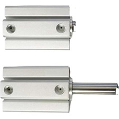 Zylinder SDA16 20 25 32 40 50 63 80 100 mm Bohrung 5-100 mm Hub Doppeltwirkend Aluminiumlegierung Pneumatischer Zylinder 1 Stück(Stroke 5mm,BORE 25mm)