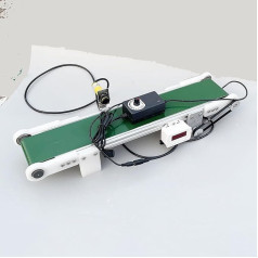 Desktop-Förderband, 10 x 100 cm kleines Förderband für Fracht mit automatischem Zähler, einstellbare Geschwindigkeit 1,8-7,6 cm/s, 116 U/min, ideal für beliebte wissenschaftliche Experimente