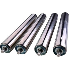 Set of 4 Heavy-Duty Stainless Steel Conveyor Rollers 40