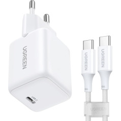 X513 GaN USB-C 30 W tīkla lādētājs ar USB-C 1 m kabeli - balts