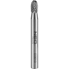 Neo Tools HM metāla frēze, E tipa (ovāla), 6 x 10 mm, kāts 6 x 45 mm