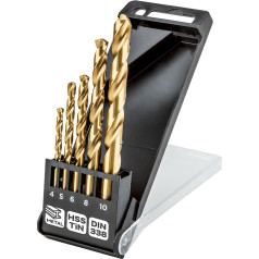 Neo Tools HSS-TiN metāla urbji , 4,0 - 10 mm, 5 gab. komplekts.