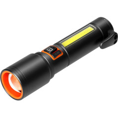 LED lukturītis, 270/105lm, 1200mAh, jostas griezējs, drošības āmurs