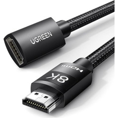 UGREEN HDMI 2.1 Extension Cable 10K 8K 60Hz 4K 120Hz 144Hz HDMI Extension Male to Female with Ethernet 48Gbps UHD eARC Dynamic HDR 10+ HDCP 2.3 Compatible with TV Stick, HDTV, PS5/PS4 (2M)
