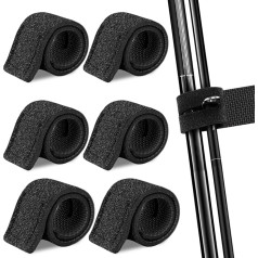 UDNUYFGZ Heavy Duty Velcro Cable Ties, 3 x 25 cm, Non-Slip Nylon Velcro Straps for Fishing Rods, Equipment, Cable and Tool Organization, Reusable, Adjustable Velcro Straps, 6
