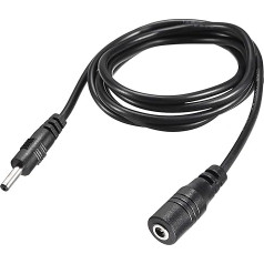 sourcing map 2 x 1.5m 1.35mm x 3.5mm Power Extension Cable Compatible with Adapter Cable