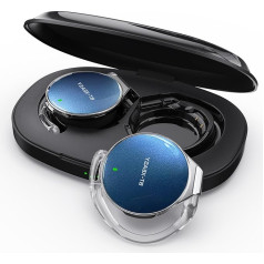 On Ear Headphones Bluetooth 5.4, Open Ear Headphones Wireless Bluetooth Noise Cancellation, Water Drop-Shaped Clip On Sport Headset Bluetooth with 4 Microphones, Comfort Fit Ear Hooks, Black