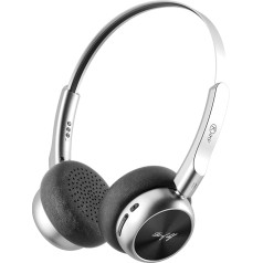 iKF R1 Retro Wireless Headphones On Ear, 60h Playtime, Lightweight Headphones Bluetooth 5.4, HiFi Stereo Sound with EQ Modes, Vintage Design 80/90s, Transparency Mode, Gaming Mode, Premium Comfort