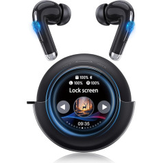 YOUHE Wireless Bluetooth In-Ear Headphones, LCD Touch Screen for Controlling Music/Calls, Active Noise Cancellation, Bluetooth 5.4, 3D Surround HiFi Sound, 30h Battery Life, IPX5 Waterproof