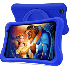 PRITOM Android 10, 8 Inch Children's Tablet, Child Lock, Children's App, Quad-Core Processor, 2GB RAM, 32GB ROM, HD IPS Screen, Dual Rear View Camera, with Children's Tablet Case (Blue)