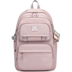 Jansben Canvas Rucksack, School Backpack, Laptop Backpack for Women, Teenagers and Girls - with USB Charging Port - 14 Inch Laptop Day Pack for Travel, School and Work