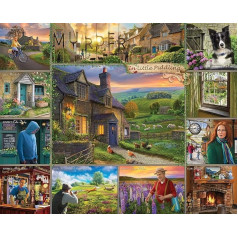 White Mountain Puzzles Murder in Little Piddling - 1000 Piece Puzzle and Murder Mystery