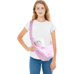 PETCUTE Transport Bag for Dogs, Sling Bag, Pet Shoulder Bag for Transporter, Small Animal, Hands-Free, Adjustable Strap Sling Carrier