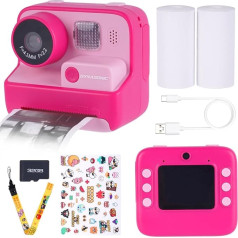 DYNASONIC Kids Camera, Rechargeable Mini Digital Camera for Photos and Videos. 48MP. 2.5k UHD with SD Card, Gift for Children and Girls from 3-14 Years