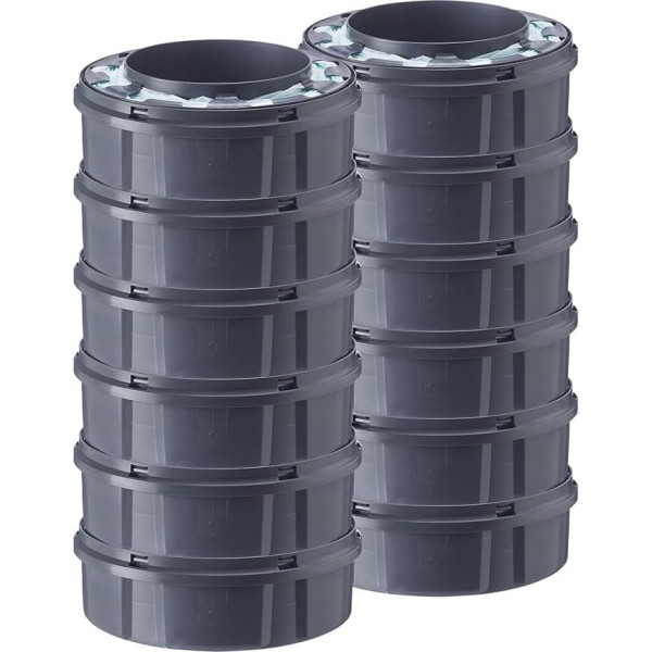 Tommee Tippee Twist and Click Enhanced Nappy Disposal Sangenic Tec Refill Packs, Pack of 12 (Compatible with Sangenic Tec Twist and Click Containers)