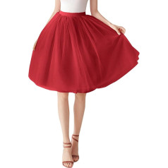 Women's Costume Tulle Skirt Petticoats Underskirt Rockabilly Tutu Tulle Adult Ballet Skirt for Party Dress Marathon Skirt Short Ballet 50s Tutu