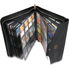 ENHANCE Trading Card Binder Album - TCG Folder with 12 Pockets for 624 Cards - Card Folder with Side Slot and Accessory Pocket, Premium Protective Exterior