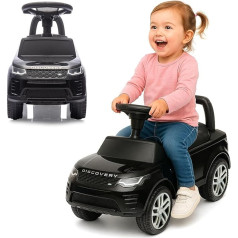 JAMARA 464052 Land Rover Discovery 2-in-1 Ride-On Car, Children's Vehicle Car, Toy Slide, Gift Idea for Children, Footrest, Tilt Protection, Trunk, Walker
