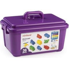Miniland 50.27471 Minimobil 36 Pieces, Multi-Color