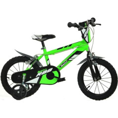 Bicycle Boy Dino 14 Inch Front Brake and Coasterbrake on Handlebar Removable Wheels Green