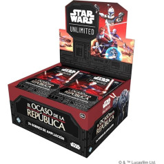 Fantasy Flight Games Star Wars Unlimited: The Dark of the Republic Box of 24 Envelopes Trading Card Game Ages 12+ for 2 Players 30 Minutes Per Game Spanish