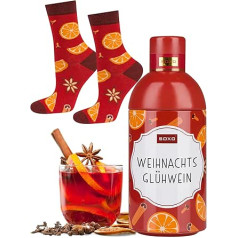 soxo Mulled Wine Christmas Socks + Mug Funny Men's Gifts for Women 1-3 Pairs 2 Sizes